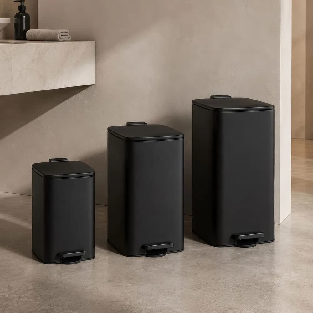 Black Pedal Bin de Planning Sisplamo