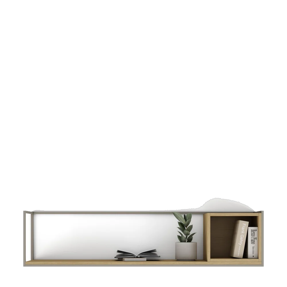 Estanteria - Torin - Metalica con Base de Madera y Cubo de Torga